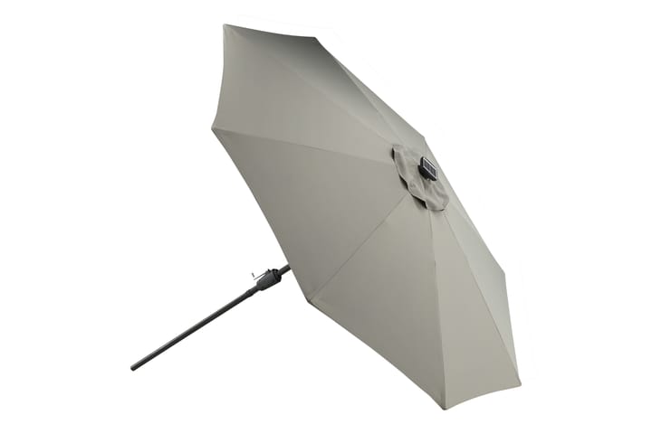 Aurinkovarjo Sabal 270 cm LEDillä Harmaa - Venture Home - Aurinkovarjo