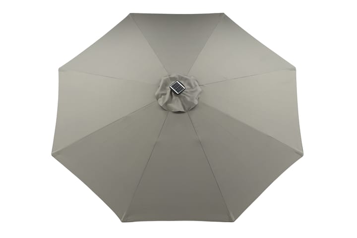 Aurinkovarjo Sabal 270 cm LEDillä Harmaa - Venture Home - Aurinkovarjo