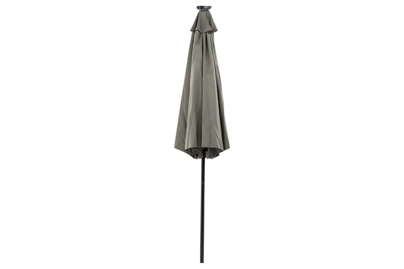 Aurinkovarjo Sabal 270 cm LEDillä - Harmaa - Puutarhakalusteet - Aurinkosuoja - Aurinkovarjo