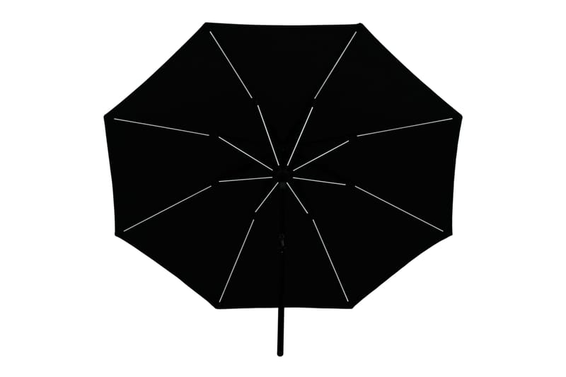 Aurinkovarjo Sabal 270 cm LEDillä - Musta - Puutarhakalusteet - Aurinkosuoja - Aurinkovarjo