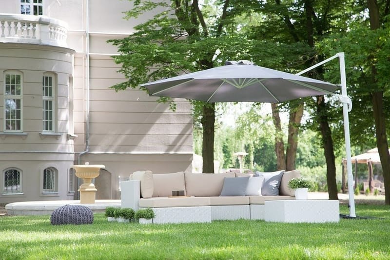 Aurinkovarjo Savona 241 cm - Harmaa - Puutarhakalusteet - Aurinkosuoja - Aurinkovarjo