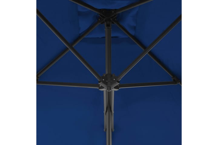 Aurinkovarjo terästangolla sininen 300x230 cm - Aurinkovarjo