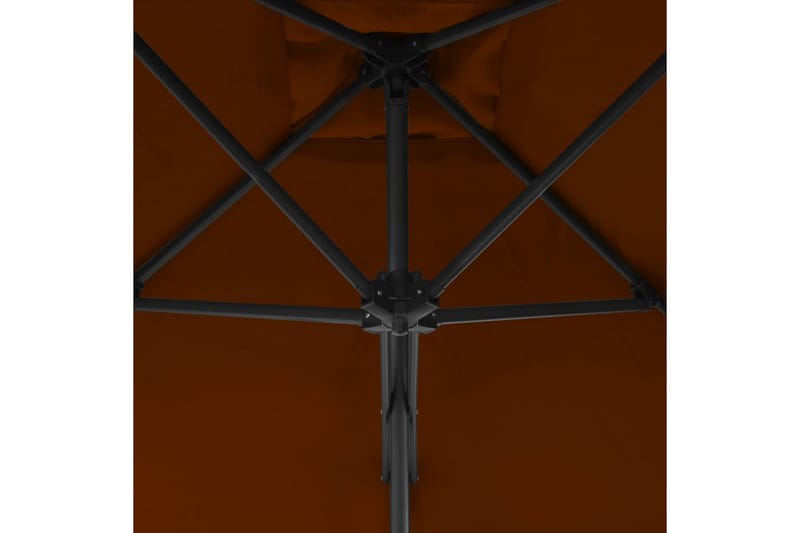 Aurinkovarjo terästangolla terrakotta 300x230 cm - Puutarhakalusteet - Aurinkosuoja - Aurinkovarjo