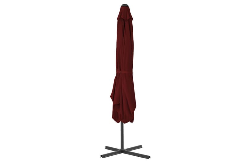 Aurinkovarjo terästangolla viininpunainen 250x250x230 cm - Punainen - Puutarhakalusteet - Aurinkosuoja - Aurinkovarjo