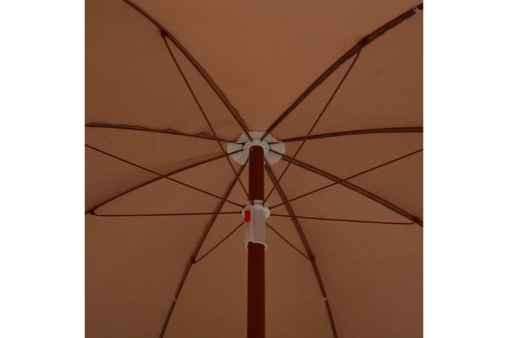 Aurinkovarjo terästanko 180 cm ruskeanharmaa - Aurinkovarjo