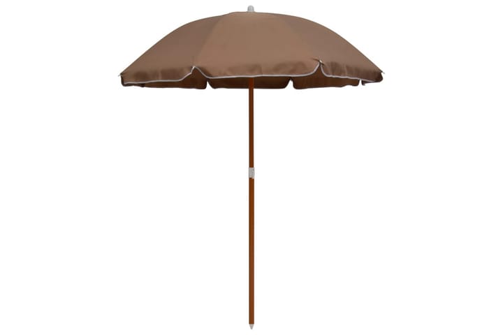 Aurinkovarjo terästanko 180 cm ruskeanharmaa - Aurinkovarjo