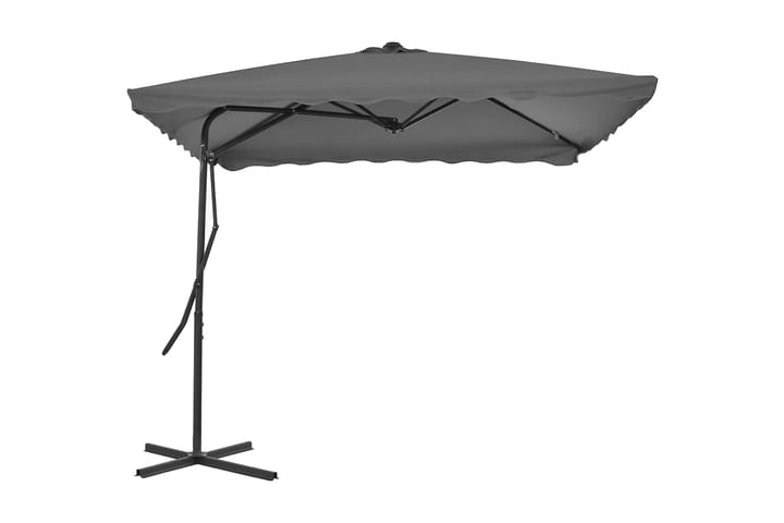 Aurinkovarjo terästanko 250x250 cm antrasiitti - Antrasiitti - Aurinkovarjo
