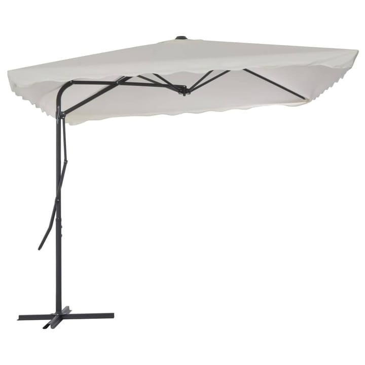 Aurinkovarjo terästanko 250x250 cm hiekanruskea - Beige - Aurinkovarjo