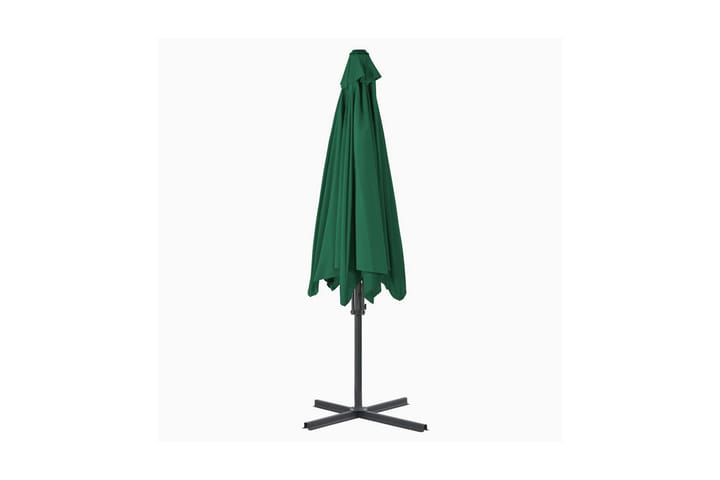 Aurinkovarjo terästanko 300 cm vihreä - Vihreä - Aurinkovarjo