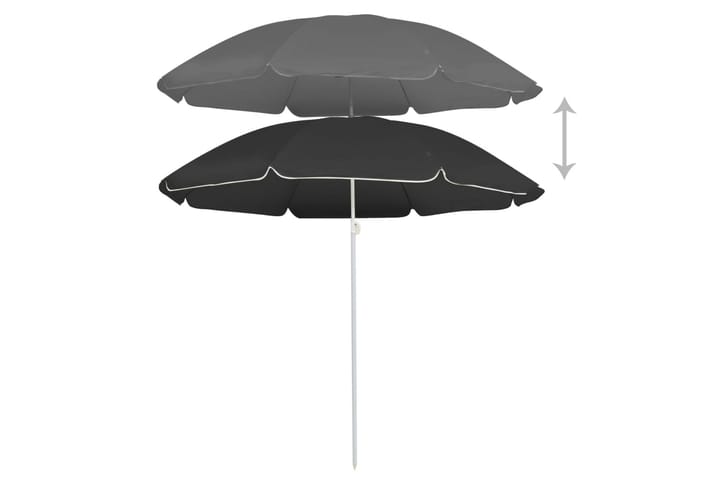 Aurinkovarjo terästanko antrasiitti 180 cm - Aurinkovarjo