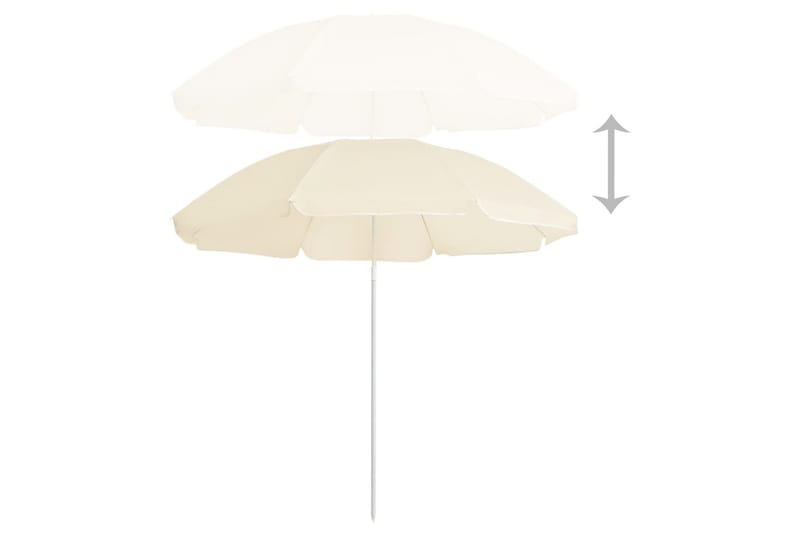 Aurinkovarjo terästanko hiekka 180 cm - Beige - Puutarhakalusteet - Aurinkosuoja - Aurinkovarjo