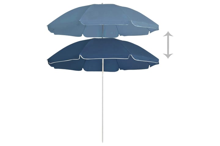 Aurinkovarjo terästanko sininen 180 cm - Sininen - Aurinkovarjo