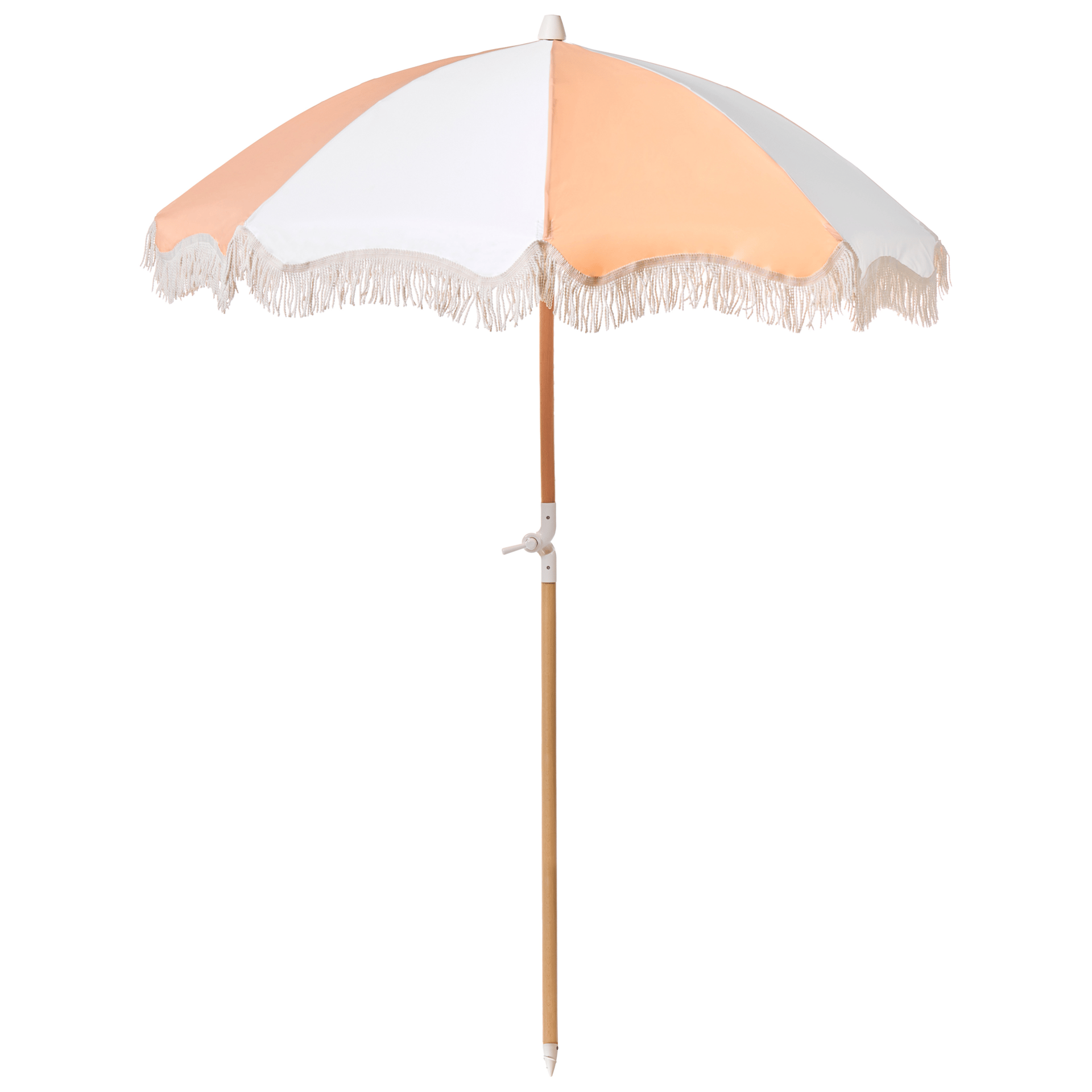 Aurinkovarjo ulos 155 cm Mondello - valkoinen/oranssi
