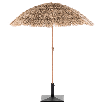 Aurinkovarjo ulos 175 cm Civetta - luonnollinen/ruskea - Puutarhakalusteet - Aurinkosuoja - Aurinkovarjo - Parvekevarjo