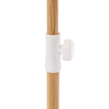 Aurinkovarjo ulos 232 cm Sestriere - beige/valkoinen/ruskea - Puutarhakalusteet - Aurinkosuoja - Aurinkovarjo - Parvekevarjo