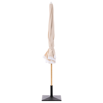 Aurinkovarjo ulos 232 cm Sestriere - beige/valkoinen/ruskea - Puutarhakalusteet - Aurinkosuoja - Aurinkovarjo - Parvekevarjo