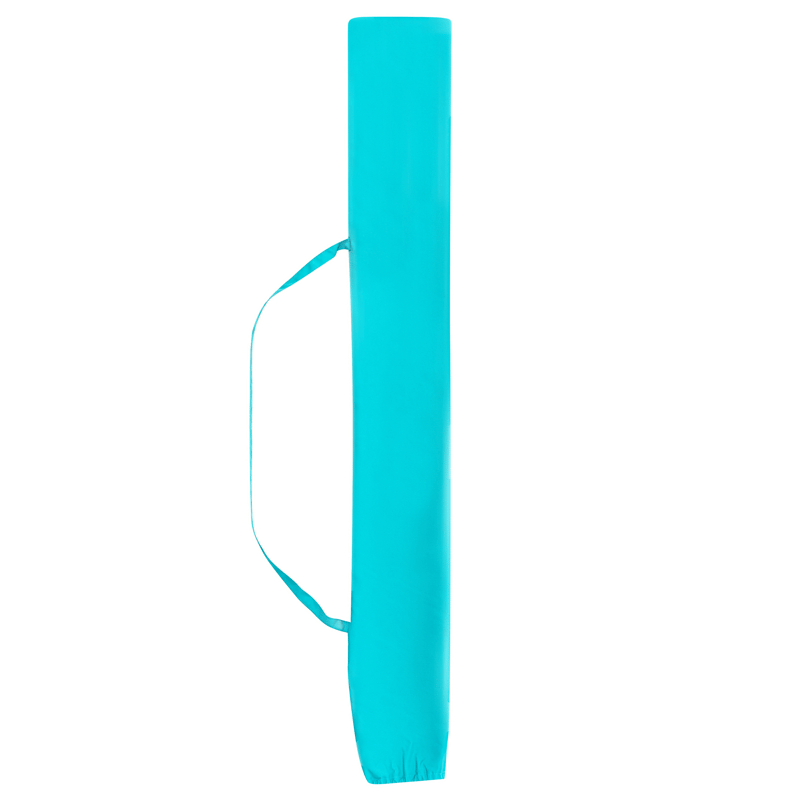 Aurinkovarjo ulos 232 cm Sestriere - sininen/valkoinen/ruskea - Puutarhakalusteet - Aurinkosuoja - Aurinkovarjo - Parvekevarjo