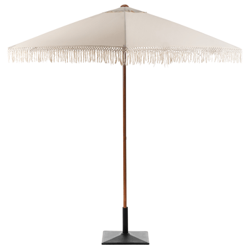 Aurinkovarjo ulos 258 cm Murasa - beige/ruskea - Puutarhakalusteet - Aurinkosuoja - Aurinkovarjo - Parvekevarjo