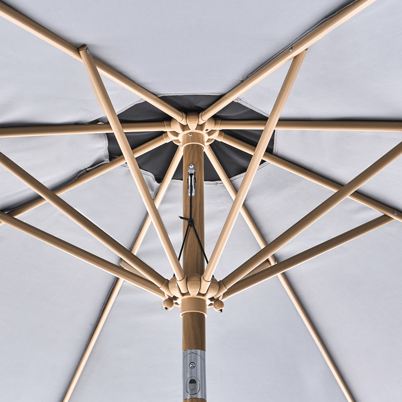 Aurinkovarjo ulos 270 cm Isolotto - harmaa/ruskea/musta - Puutarhakalusteet - Aurinkosuoja - Aurinkovarjo - Parvekevarjo