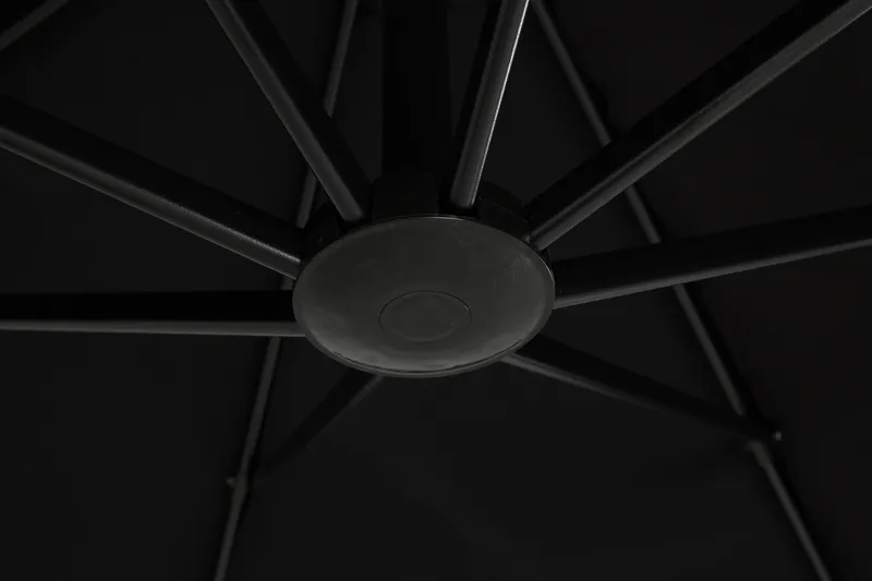 Aurinkovarjo Vienna Lyx 3,5 m - Musta - Puutarhakalusteet - Aurinkosuoja - Aurinkovarjo - Riippuva aurinkovarjo