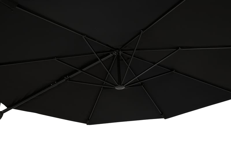 Aurinkovarjo Vienna Lyx 3,5 m - Musta - Puutarhakalusteet - Aurinkosuoja - Aurinkovarjo - Riippuva aurinkovarjo