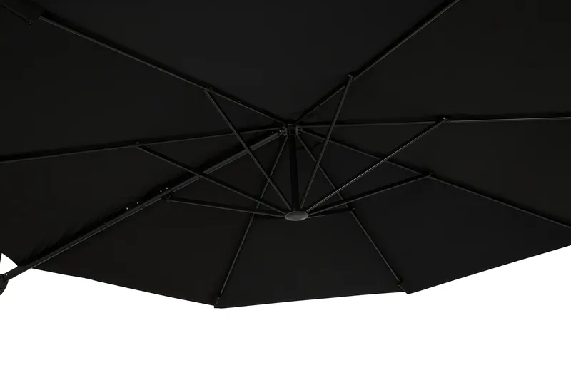 Aurinkovarjo Vienna Lyx 3,5 m - Musta - Puutarhakalusteet - Aurinkosuoja - Aurinkovarjo - Riippuva aurinkovarjo