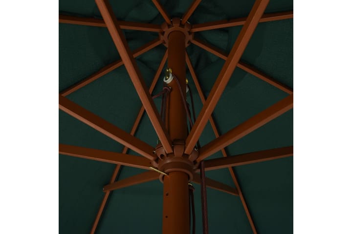 Aurinkovarjo puurunko 330 cm vihreä - Vihreä - Aurinkovarjo