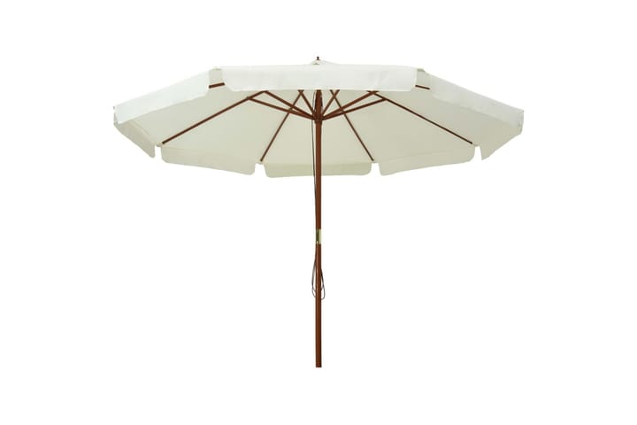 Aurinkovarjo puurunko 330 cm hiekanvalkoinen - Valkoinen - Aurinkovarjo
