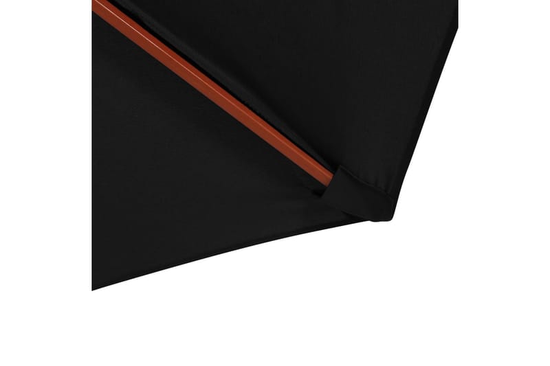 Aurinkovarjo puurunko 300x258 cm musta - Musta - Puutarhakalusteet - Aurinkosuoja - Aurinkovarjo