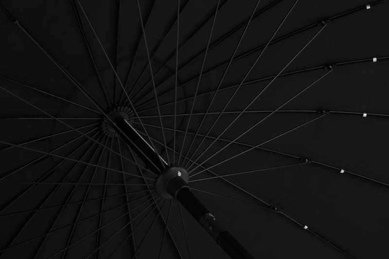 Aurinkovarjo Palmetto 270 cm - Musta - Puutarhakalusteet - Aurinkosuoja - Aurinkovarjo