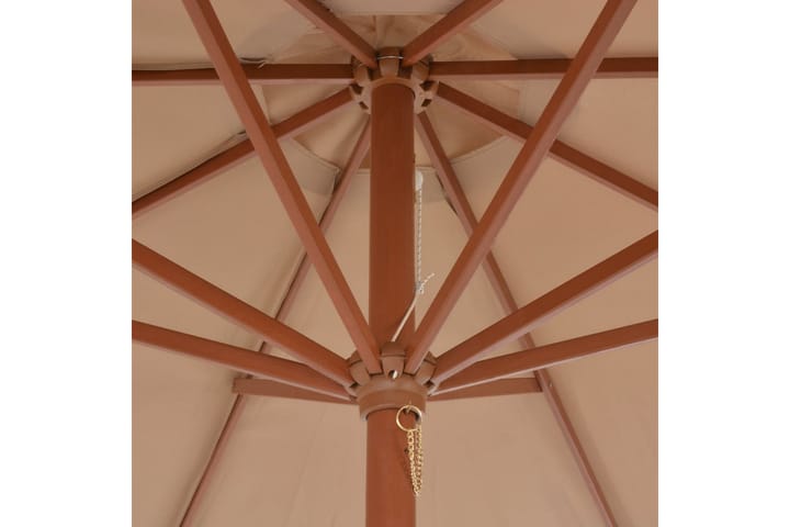 Aurinkovarjo puurunko 300 cm ruskeanharmaa - Ruskea - Aurinkovarjo
