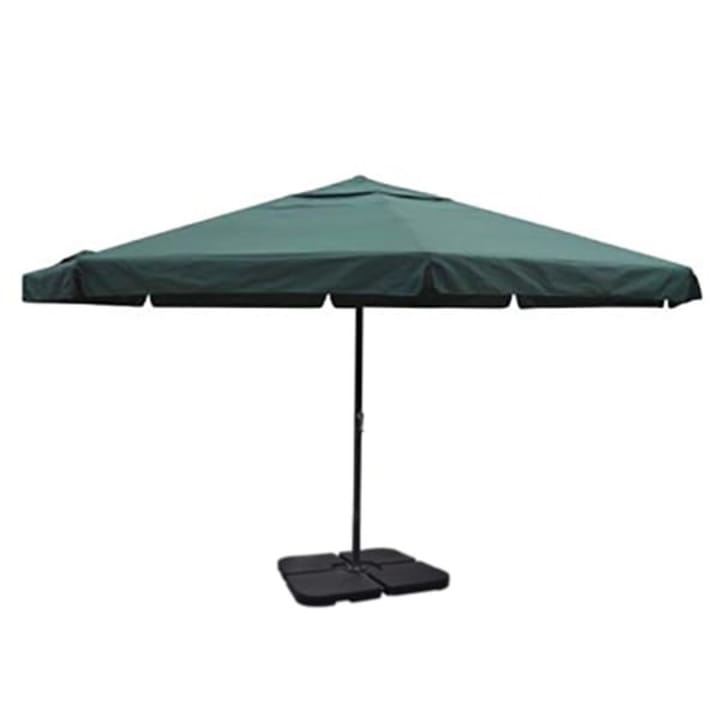 Alumiinirunkoinen Aurinkovarjo Kannettavalla Alustalla - Vihreä - Aurinkovarjon jalka
