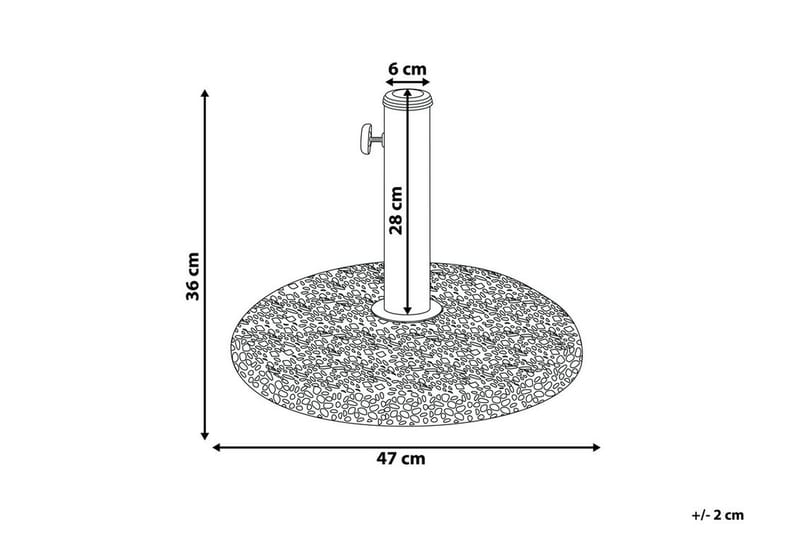 Aurinkovarjonjalka Betoni 47 cm - Puutarhakalusteet - Aurinkosuoja - Aurinkovarjo - Aurinkovarjon jalka