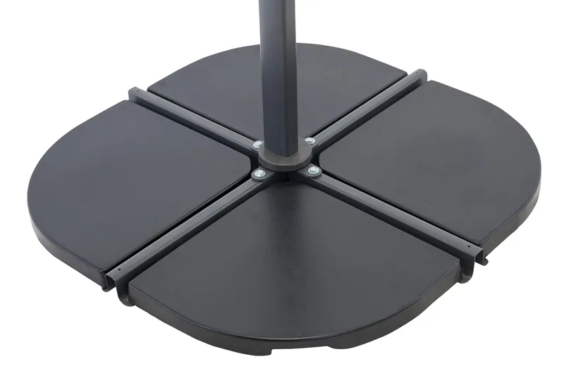 Leeds Aurinkovarjon Jalustapaino 47x47 cm 1 Kappale, Musta