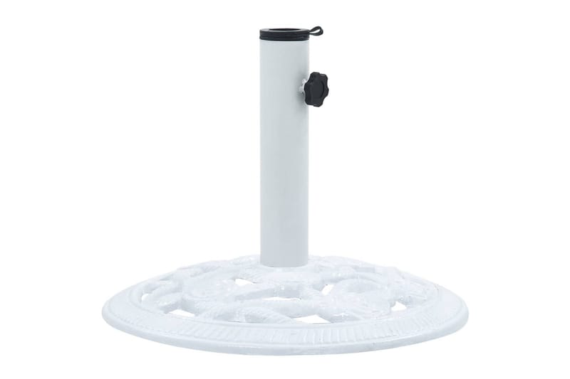 Päivänvarjon alusta valkoinen 9 kg 40 cm valurauta - Valkoinen - Puutarhakalusteet - Aurinkosuoja - Aurinkovarjo - Aurinkovarjon jalka