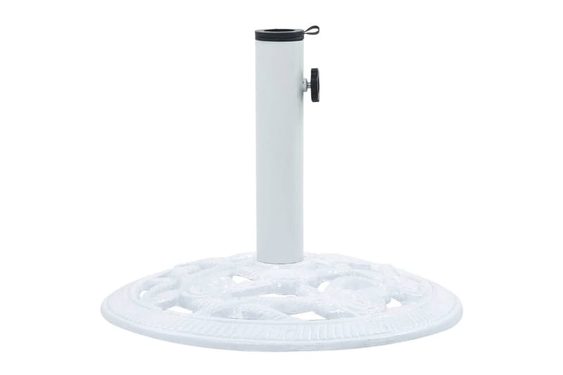Päivänvarjon alusta valkoinen 9 kg 40 cm valurauta - Valkoinen - Puutarhakalusteet - Aurinkosuoja - Aurinkovarjo - Aurinkovarjon jalka
