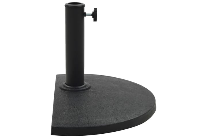Aurinkovarjon jalka polyresiini 9 kg puolipyöreä musta - Musta - Aurinkovarjo
