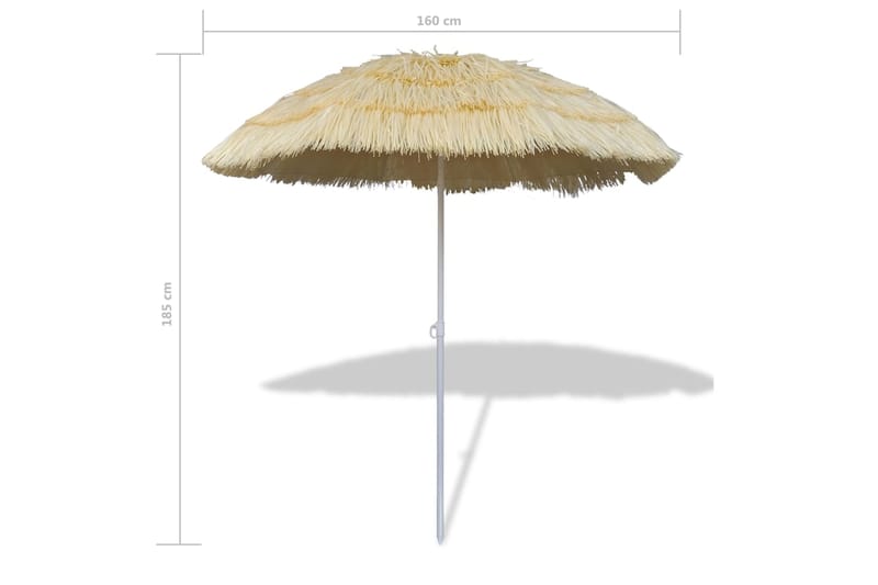 Kallistettava Aurinkovarjo Hawaii Tyyli - Beige - Puutarhakalusteet - Aurinkosuoja - Aurinkovarjo - Rantavarjo