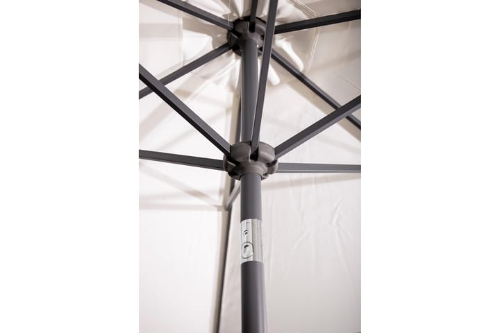 Aurinkovarjo Leeds 300 cm Valkoinen/Musta - Venture Home - Aurinkovarjo