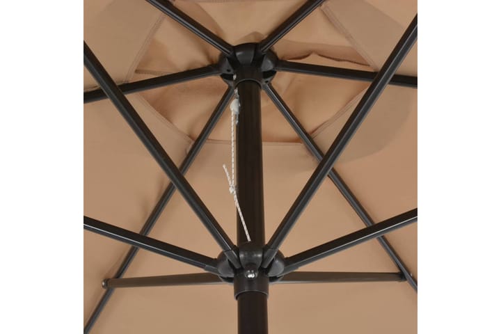 Aurinkovarjo metallirunko 300 cm harmaanruskea - Ruskea - Aurinkovarjo