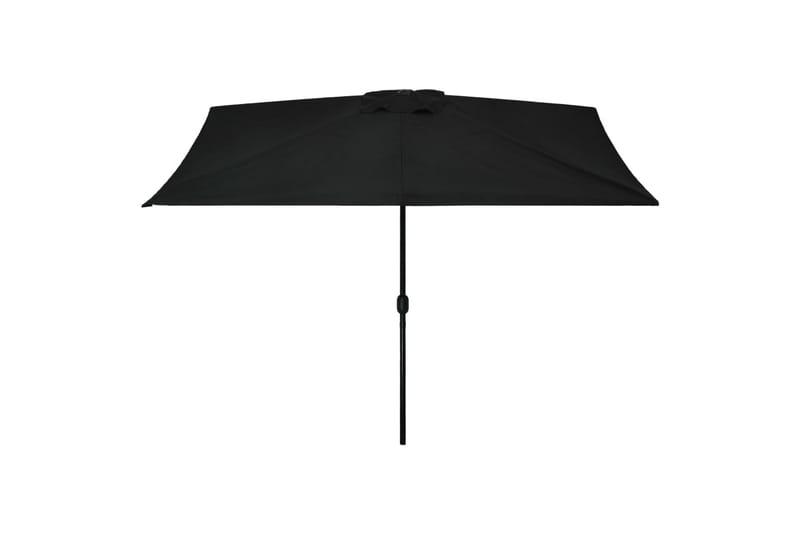 Aurinkovarjo metallirunko 300x200 cm musta - Musta - Puutarhakalusteet - Aurinkosuoja - Aurinkovarjo