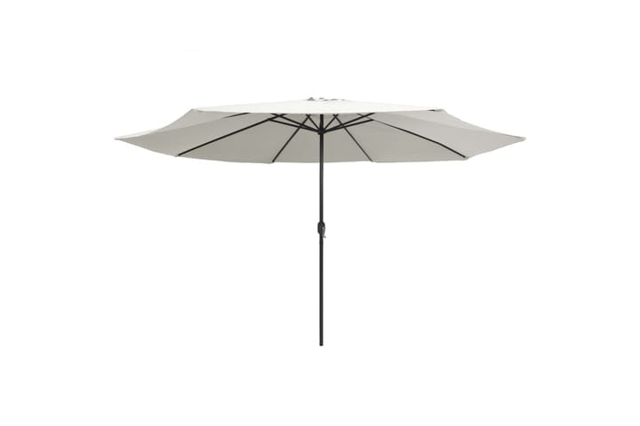 Aurinkovarjo metallirunko 400 cm hiekanvalkoinen - Valkoinen - Aurinkovarjo