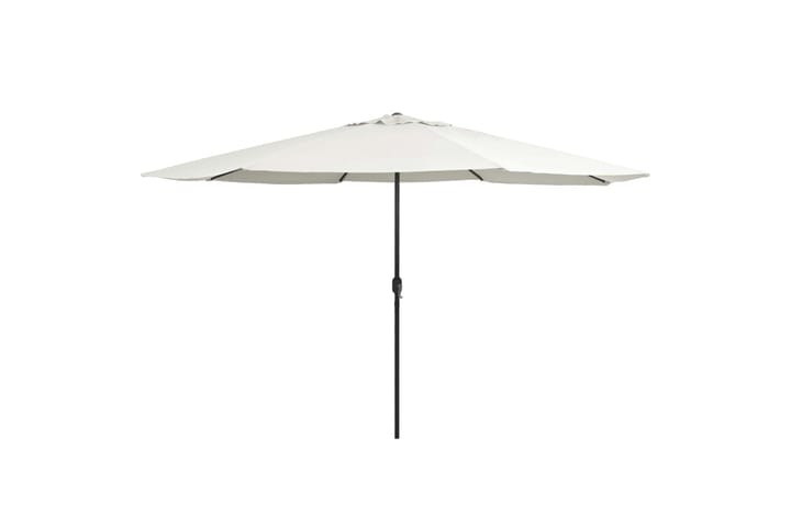 Aurinkovarjo metallirunko 400 cm hiekanvalkoinen - Valkoinen - Aurinkovarjo