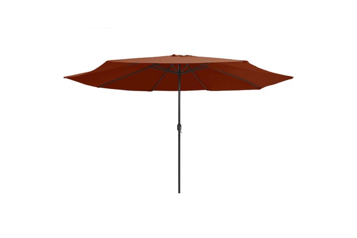Aurinkovarjo metallirunko 400 cm terrakotta - Punainen - Aurinkovarjo