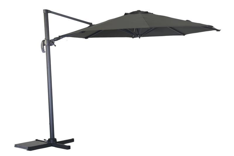 Miami Puutarhaparasolli vapaasti seisova Ø3,5 m, Harmaa