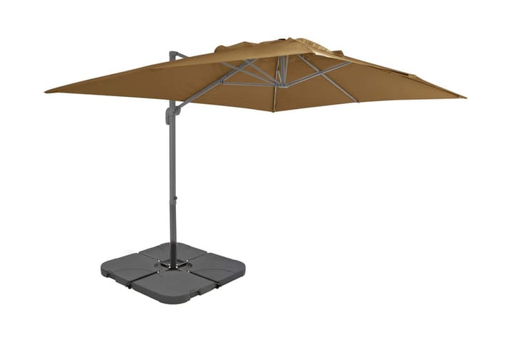 Päivänvarjo kannettavalla pohjalla ruskeanharmaa - Ruskea - Aurinkovarjo