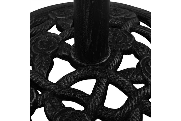 Päivänvarjon alusta musta 40x40x32 cm valurauta - Musta - Aurinkovarjon jalka