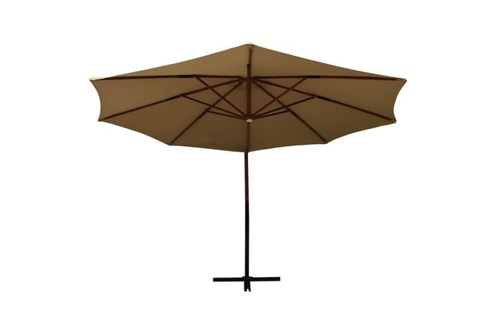 Riippuva aurinkovarjo puurunko 350 cm taupe - Taupe - Parvekevarjo
