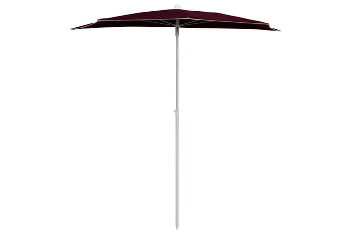 Puoliaurinkovarjo tangolla 180x90 cm viininpunainen - Aurinkovarjo