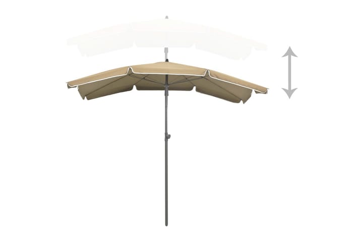 Puutarhan Aurinkovarjo tangolla 200x130 cm harmaanruskea - Taupe - Aurinkovarjo